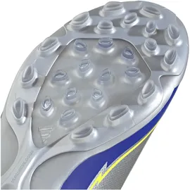 adidas F50 League Messi AG Fußballschuhe JR8057 - Silver met./solar yellow/lucid blue 43 1/3