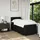 vidaXL Boxspringbett mit Matratze Schwarz 80x200 cm Stoff