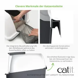 Catit Katzentoilette mit Abdeckung und Airsift-Filtersystem - Standard