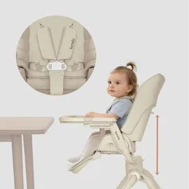 lionelo Maddie Set Hochstuhl Baby 3-in-1 mit 360° Drehfunktion, Kinderhochstuhl mit Liegefunktion als Babywippe & Beistellbett, Höhenverstellbar, 5-Punkt-Gurt, Klappbar, Rollen, Pflegeleicht, ab Gebur