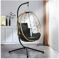 RAMROXX Luxus Hängesessel NEW XXL Gestell Schwarz mit Korb