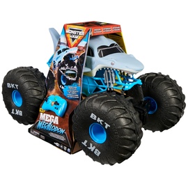 Spin Master Monster Jam, offizieller ferngesteuerter Gelände-Monster Truck Mega Megalodon, Maßstab 1:6, Kinderspielzeug für Jungen und Mädchen