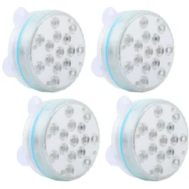 ideoon lights 4er Set Multicolor-LED-Unterwasserleuchte mit Fernbedienung