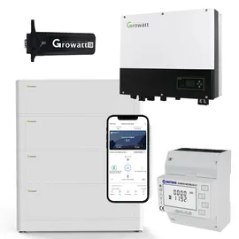 Growatt SPH3600 Hybrid Wechselrichter mit 10,2 kWh Solarspeicher-Set