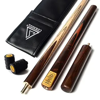 CUESOUL 57 "Handcraft 3/4 Jointed Snooker Queue mit Verl?ngerung/Gelenk Protector verpackt in Kunstleder Cue Bag (D304)