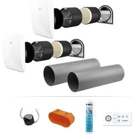 Bosch Junkers Bosch Wohnungslüftungspaket VE201, 35m2 mit 2x V2000D 43 /K