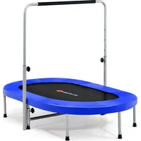 Costway 2 Personen Trampolin 154 cm inkl. Haltegriff blau
