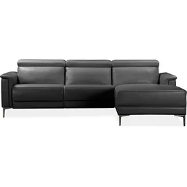 OTTO home Eckcouch Kunstleder 2-Sitzer Schwarz