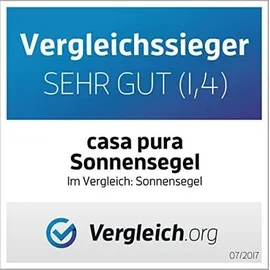 casa pura Wasserabweisendes Wasserabweisendes Sonnensegel rechteckig 300 x 500 cm Weiß