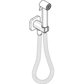 Hansgrohe Bidette Duschkopf 1 Strahlart softsquare für Kaltwasser Chrom 29241000