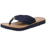 Tommy Hilfiger Zehentrenner »TH ELEVATED BEACH SANDAL«, Blau dunkelblau,