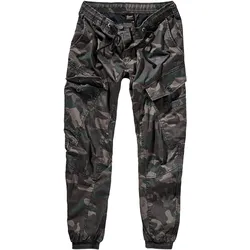 Cargohose BRANDIT "Brandit Herren Ray Vintage Trousers", Herren, Gr. 3XL, US-Größen, grün (schwarzcamouflage), 98% Baumwolle, 2% Elasthan, unifarben, loose fit, Hosen
