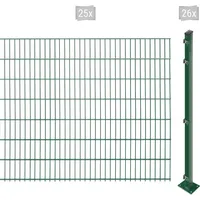 Arvotec Doppelstabmattenzaun EASY 143 zum Aufschrauben, (Set, 51-St), Zaunhöhe 143 cm, Zaunlänge 2 - 60 m grün 50 m x 143 cm