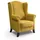 beautysofa Ohrensessel LEONARDO Polyester 88 x 118 x 86 cm Gelb