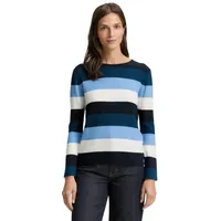 Tom Tailor Regular Fit Strickpullover aus Baumwoll-Viskose-Mix, Hellblau, L