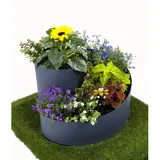 Jardinion Kräuterspirale 35cm x Ø55cm Grau Pflanzenspirale Gewürzspirale