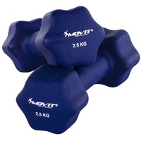 MOVIT Hantel-Set 2er Set Neopren Hanteln, Kurzhanteln, (Set, 2er-Set), Hantel in 8 Gewichts- und Farbvarianten 2x 0,5kg bis 2x 5kg blau