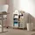 Homcom Bücherregal, Weiß, Metall, 3 Fächer, 34x69.5x53 cm, Waschküche, Mehrzweckschränke