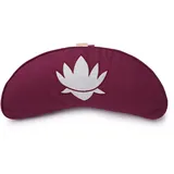 yogabox Yogakissen Halbmond Basic Lotus Stick weiß - aubergine 40 x 17 12,0 cm 1 St