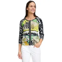 Betty Barclay Shirtjacke mit Rippenstruktur in Grün/Schwarz | Gr.: 40