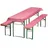 nyvi Bierbankauflagen Set 130 x 70 cm rot kariert 3-tlg.