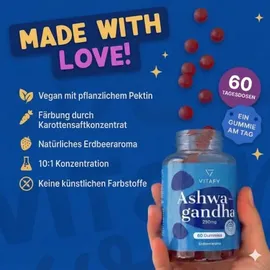 Vitafy Ashwagandha Gummies Erdbeergeschmack 60 Gummies