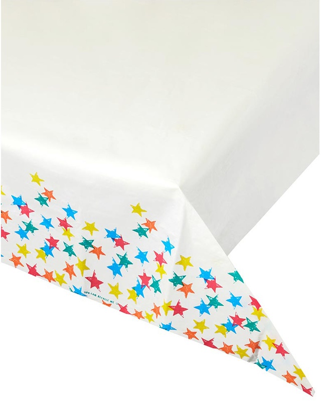 Papier-Tischdecke Rainbow Star (120X180)