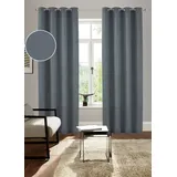 Bruno Banani Vorhang Lagan (2 St), Ösen, blickdicht, Polyester, 2-er Set, gewebt, Microfaser, versch. Größen, einfarbig, Bestseller grau 140 cm x 145 cm