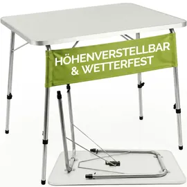CASARIA Campingtisch 80x55cm Weiß