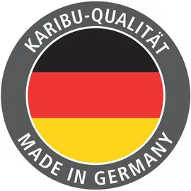 Karibu Sauna Siirin mit Eckeinstieg 68 mm-Ohne Ofen-ohne Dachkranz-Ganzglastür in Graphit-Optik