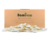 800 Bambus Wattestäbchen | Q Tips Ohne Plastik | Wattestäbchen Holz | Ohrstäbchen Bambus | Zero Waste Produkte | Wattestäbchen Bambus | Umweltfreundliche Produkte | Ohrstäbchen Holz | Bambaw