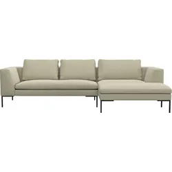 Ecksofa FLEXLUX "Loano, toller Sitzkomfort, L-Form", beige (sandy beige), B:298cm H:86cm T:169cm, 100% Polyester, Sofas, modernes Sofa, frei im Raum stellbar, lose Kissen, Kaltschaum im Sitz
