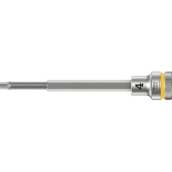 Wera 8740 B Zyklop Bitnuss mit 3/8"-Antrieb, mit extra schlankem Profilbereich, 4 x 107 mm