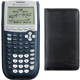 DynaTech TI-84 Plus Taschenrechner mit passender Tasche CalcCase im Set - Texas Taschenrechner TI 84 Plus Edition Grafikrechner + Schutztasche