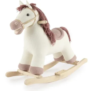 Bieco Plüsch Schaukeltier Pferd Ginger 68cm | Kinder Schaukelstuhl | Baby Schaukel | Schaukel Kleinkind | Schaukeltier Baby Schaukelwippe ab 1 Jahr | Schaukelpferd Holz Spielzeug ab 1. Jahr