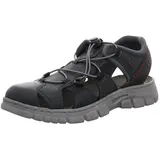 Josef Seibel Herren geschlossene Sandalen Brendan 05,Weite G (Normal),Halbschuhe,Schnellverschluss,Sommerschuhe,schwarz-Kombi,42 EU - 42 EU