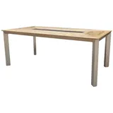 Garden Pleasure Florence Gartentisch 192 x 100 x 75 cm Braun