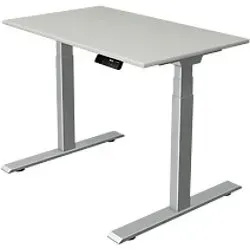 Kerkmann Elektronisch Höhenverstellbar Sitz-Stehschreibtisch + Gratis Kabelkanal Rechteckig T-Fuß 1,000 (B) x 600 (T) x 1,270 (H) mm Spanplatte Melamin Stahl