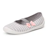 Ladeheid Kinder Mädchen Hausschuhe LARW008 (Melange Weiß Bogen, 26