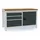 Bedrunka+Hirth Werkbank Multiplex B1500xT750xH859mm grau 3 Schubladen 1 Tür