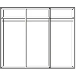 WIMEX Schwebetürenschrank Ernie 270 x 210 x 65 cm weiß