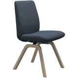 Polsterstuhl STRESSLESS "Laurel", blau (blau dinamica, walnuss), B:49cm H:92cm T:59cm, Microfaser DINAMICA (88% Polyester, 12% Polyurethan), Stühle, Polsterstuhl, Low Back, Größe L, mit schräggestellten Beinen in Walnuss