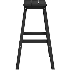 vidaXL Barhocker 2er Set Schwarz HDPE