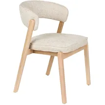 ZUIVER Stuhl Bright Polyester beige 2er Set