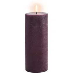 Uyuni LED Stumpenkerze 7,8x20cm rustic plum