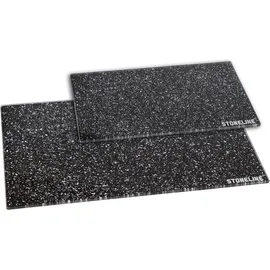 STONELINE Schneidebrett-Set Glas 2-tlg. onesize Grau/Schwarz