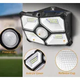 ChiliTec LED Solar Wandleuchte 'SWL 722' PIR Bewegungsmelder, 72 LEDs, IP65 - Weiß