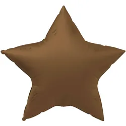 Folienballon Stern schokoladenbraun 45cm