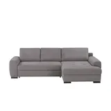 bobb Eckcouch Cordstoff 2-Sitzer Grau