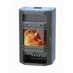 THERMIA Kaminofen »Saarbrücken«, grau, Naturstein, 8,5 kW